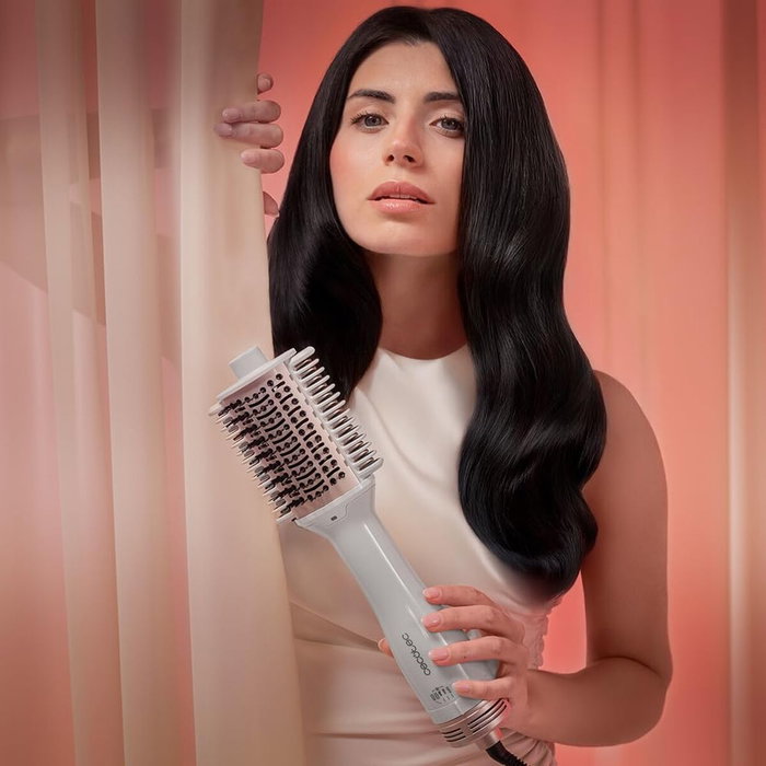 Brosse sèche-cheveux ionique Cecotec Air DryBold 1200W, 3 temp., volume, blanc Brosse sèche-cheveux ionique Cecotec Air DryBold 1200W, 3 temp., volume, blanc