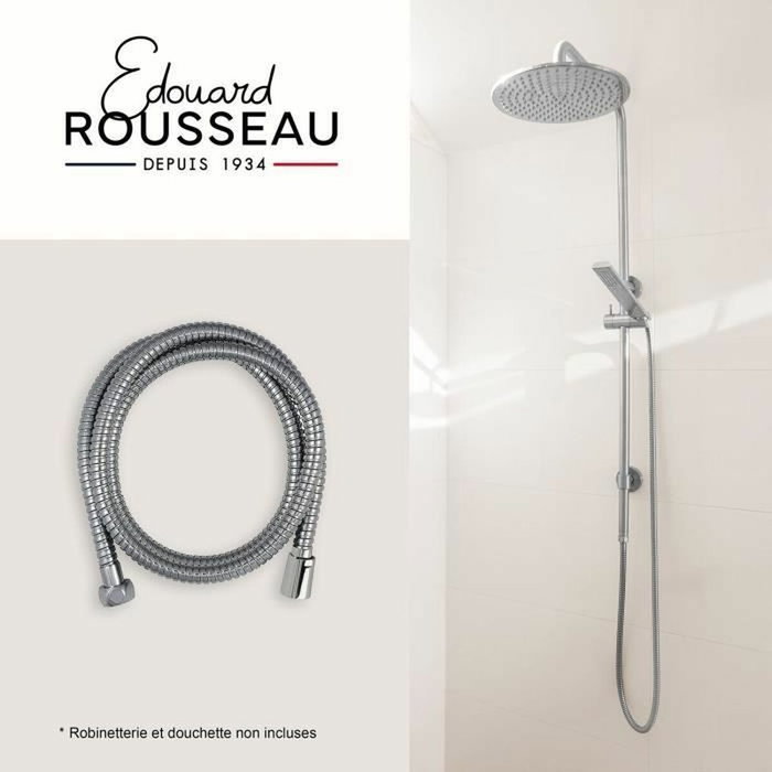 Edouard Rousseau Flexible de douche 1,75 m Inox chromé Edouard Rousseau Flexible de douche 1,75 m Inox chromé