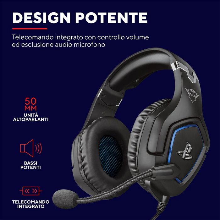 Trust GXT 488 Forze Casque Gaming avec Micro Noir Trust GXT 488 Forze Casque Gaming avec Micro Noir