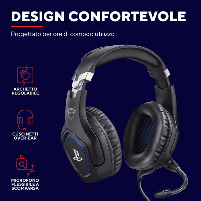 Trust GXT 488 Forze Casque Gaming avec Micro Noir Trust GXT 488 Forze Casque Gaming avec Micro Noir