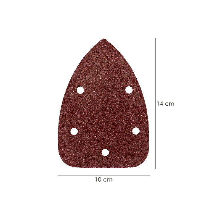 WOLFPACK LINEA PROFESIONAL Feuilles de ponçage delta velcro grain 80, pack de 10 pièces