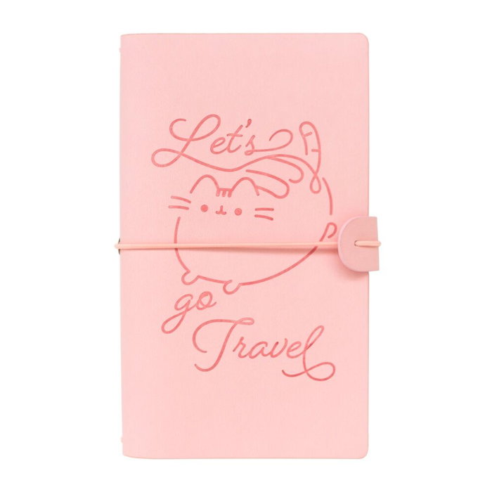 ERIK - Carnet de Voyage Pusheen, Fermeture Élastique, Format 19.5 x 11.5 cm