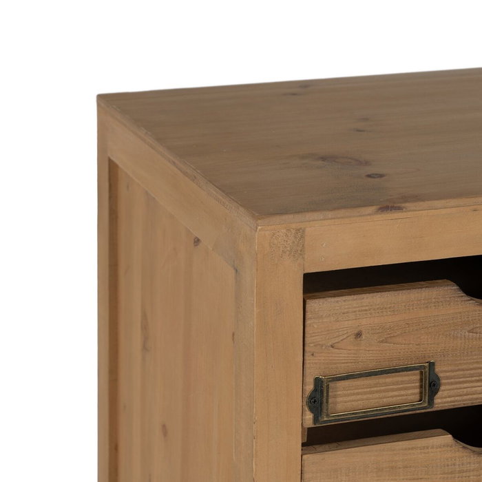BigBuy Home Caisson à Tiroirs Beige Bois d'épicéa et MDF