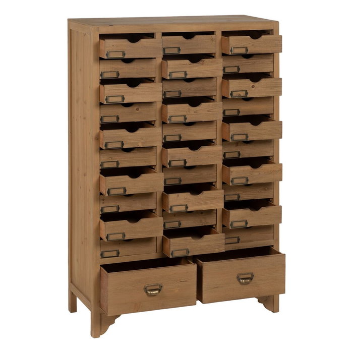 BigBuy Home Caisson à Tiroirs Beige Bois d'épicéa et MDF