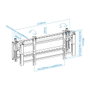 TooQ Support Mural VESA pour TV 45-70 Pouces Noir 70kg 200x200 à 800x400 mm Inclinable Orientable