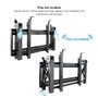 TooQ Support Mural VESA pour TV 45-70 Pouces Noir 70kg 200x200 à 800x400 mm Inclinable Orientable