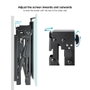 TooQ Support Mural VESA pour TV 45-70 Pouces Noir 70kg 200x200 à 800x400 mm Inclinable Orientable