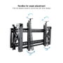 TooQ Support Mural VESA pour TV 45-70 Pouces Noir 70kg 200x200 à 800x400 mm Inclinable Orientable