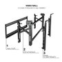 TooQ Support Mural VESA pour TV 45-70 Pouces Noir 70kg 200x200 à 800x400 mm Inclinable Orientable