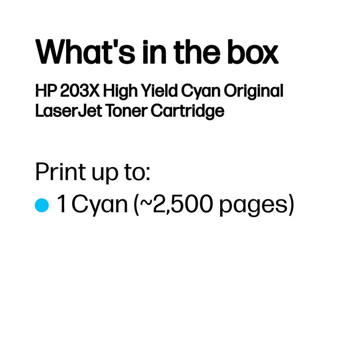 HP Cartouche de toner 203X CF541X Cyan XL
