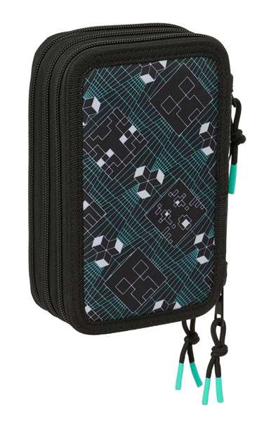 Safta Plumier Triple 37 Pièces pour Crayons - Dimensions : 12,5 x 19,5 x 5,5 cm