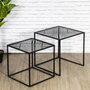 Home Deco Factory Ensemble de 2 Tables Gigognes Riga en Métal