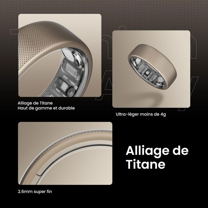 Anneau intelligent Amazfit HELIO RING SIZE 12 TIT W2321TY2N Titane