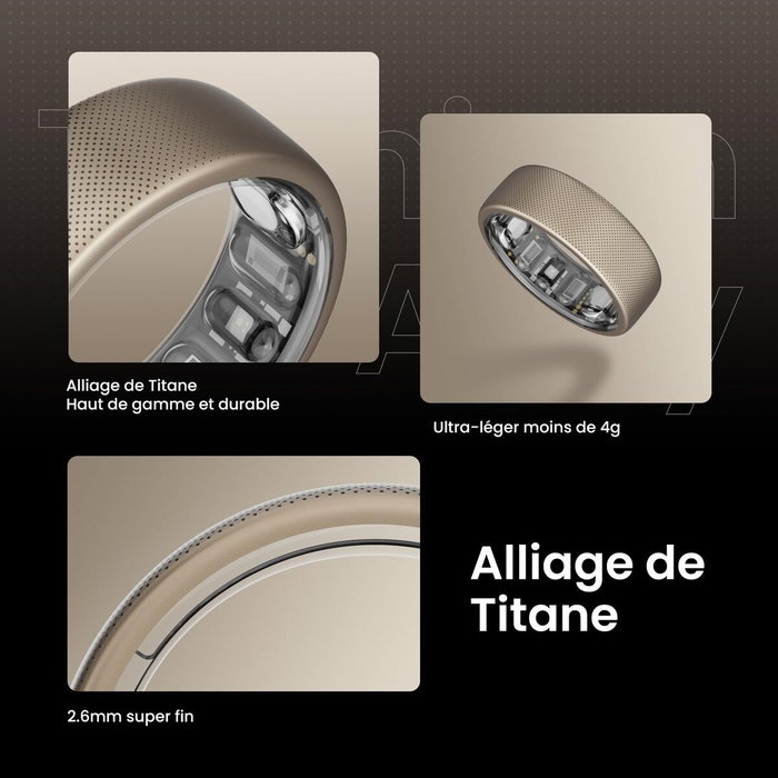 Bracelet d'activités Amazfit HELIO RING SIZE 12 TIT W2321TY2N Titane