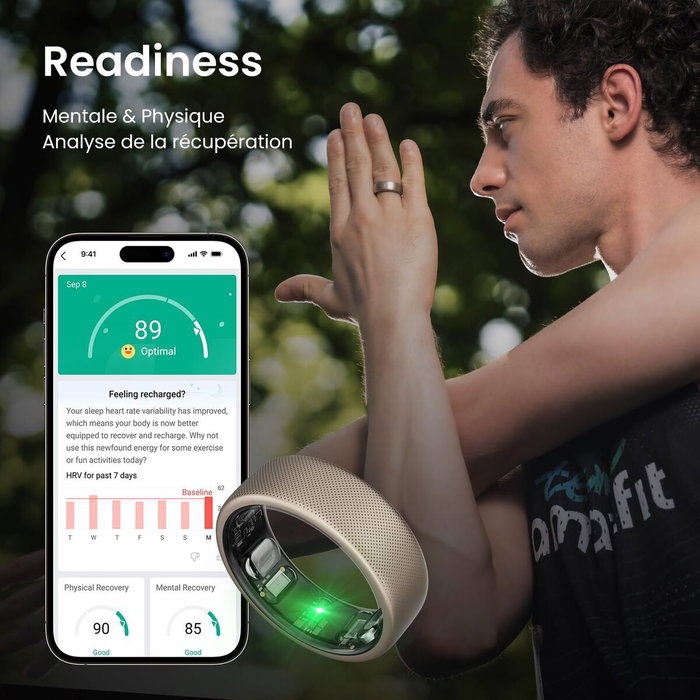 Bracelet d'activités Amazfit HELIO RING SIZE 12 TIT W2321TY2N Titane