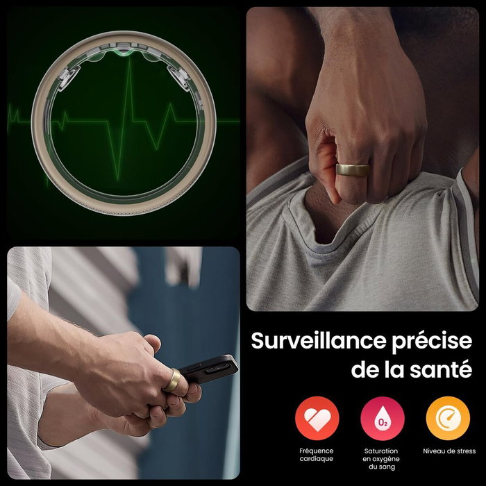 Bracelet d'activités Amazfit HELIO RING SIZE 12 TIT W2321TY2N Titane