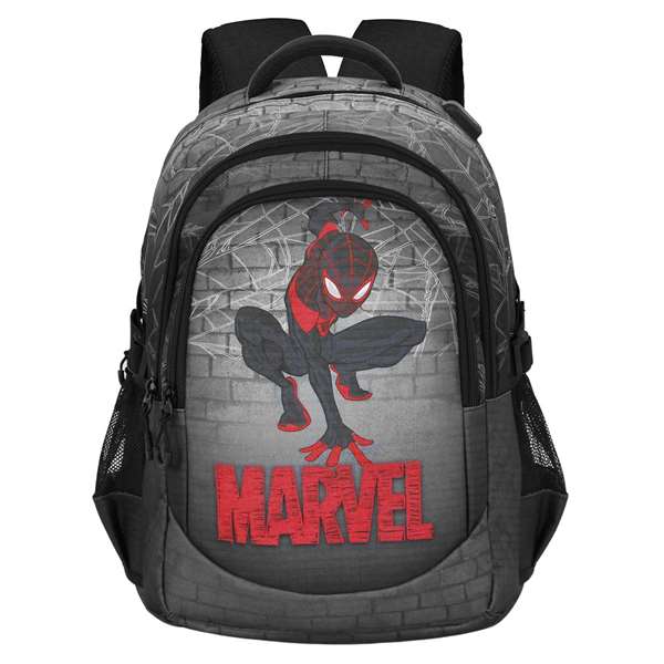 Karactermania Run. Plus FAN Spin Mochila Sac à dos Spider-Man 44x34x21 cm Grande capacité avec compartiments et port USB