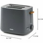 Domo DO965T Grille-pain électrique Noir 2 fentes 1000 W