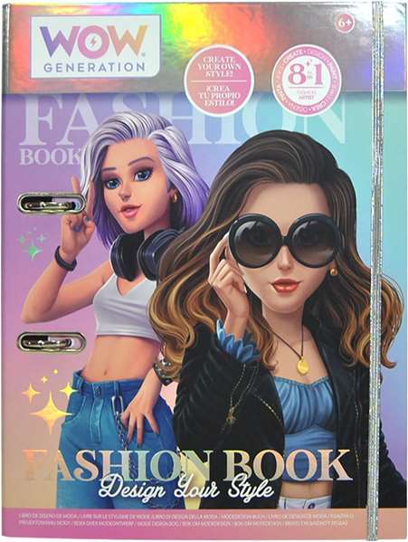 Kids Euroswan Wow Generation - Livre de Recortables Fashion Book, Crée, Dessine et Peins ton Style, Livre d'Activités Créatives en Papier pour Enfants de 4 à 99 Ans