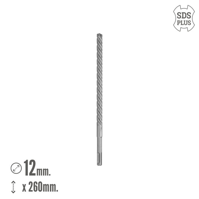WOLFPACK LINEA PROFESIONAL Broca Sds Plus 12 x 260 mm pour béton armé