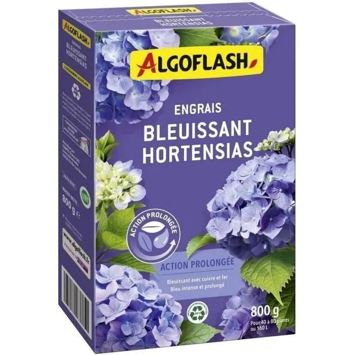 Algoflash Naturasol Engrais Bleuissant pour Hortensias Action Prolongée 800g - Riche en Fer - Utilisable en Agriculture Biologique Algoflash Naturasol Engrais Bleuissant pour Hortensias Action Prolongée 800g - Riche en Fer - Utilisable en Agriculture Biologique