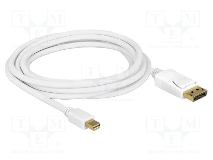 DELOCK Câble DisplayPort vers mini DisplayPort 3m blanc DELOCK Câble DisplayPort vers mini DisplayPort 3m blanc