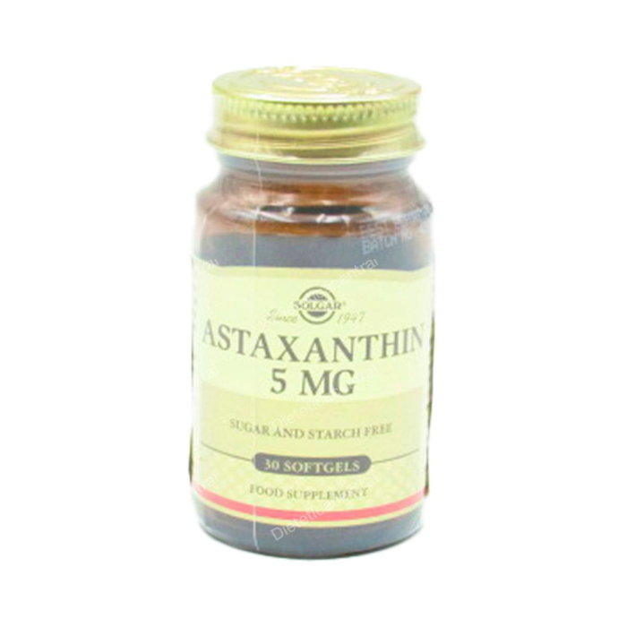 SOLGAR Astaxanthine 5 mg, 30 capsules molles SOLGAR Astaxanthine 5 mg, 30 capsules molles