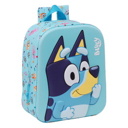 SAFTA Sac à dos 3D Bluey bleu ciel
