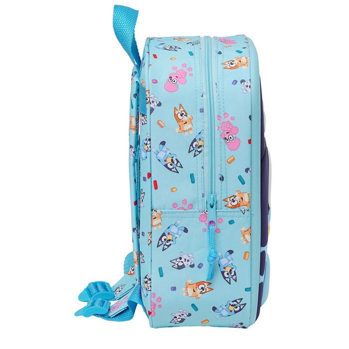 SAFTA Sac à dos Bluey 3D pour enfant 27 cm (22x10x27 cm) avec compartiment principal zippé et anse SAFTA Sac à dos Bluey 3D pour enfant 27 cm (22x10x27 cm) avec compartiment principal zippé et anse