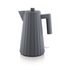 Alessi MDL06 G PLISSE Bouilloire électrique design Michele De Lucchi grise 1.7L avec effet drapé haute couture