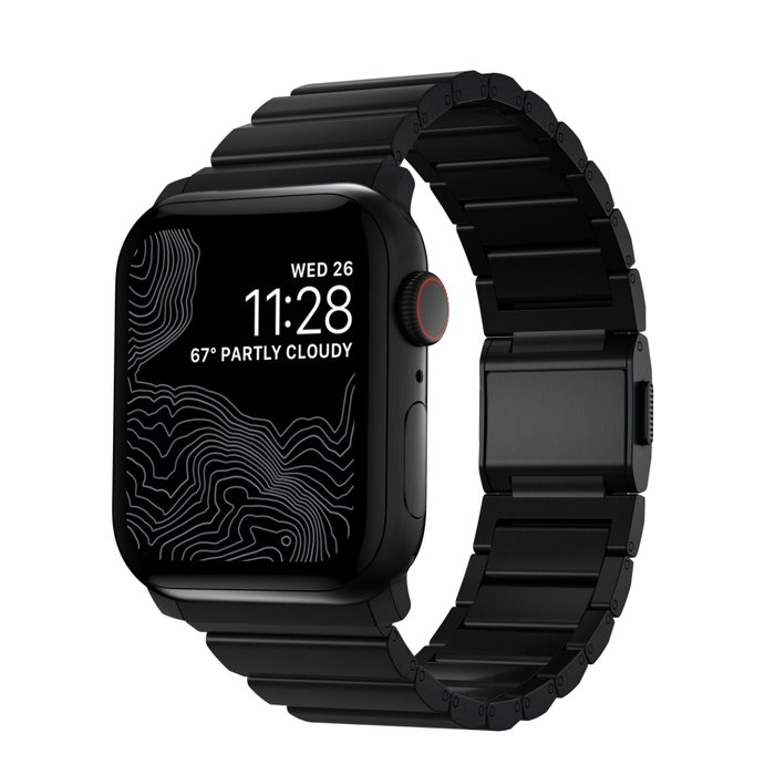 Nomad Nomad Strap Titanium Black V2 46mm/49mm Connector Black Nomad Nomad Strap Titanium Black V2 46mm/49mm Connector Black