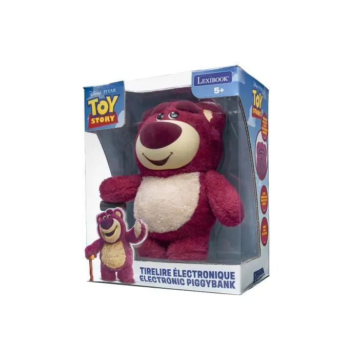 Lexibook Tirelire électronique interactive Lotso Bears - Rose - Effets sonores - A partir de 3 ans - 2 fentes pour pièces et billets