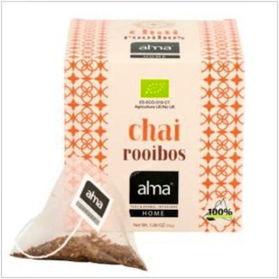 ALMA HOME Rooibos Chai Infusion 15 Piramides - Eco Vegan, Biologique, Épices et Vanille ALMA HOME Rooibos Chai Infusion 15 Piramides - Eco Vegan, Biologique, Épices et Vanille