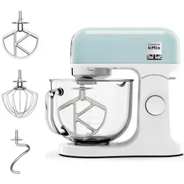 Kenwood KMX754APB - Robot pâtissier multifonction professionnel 1000W, bol en verre 5L avec variateur électronique et plus de 15 accessoires
