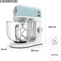 Kenwood KMX754APB - Robot pâtissier multifonction professionnel 1000W, bol en verre 5L avec variateur électronique et plus de 15 accessoires
