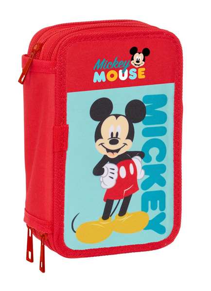 Safta Plumier triple Mickey Mouse 37 pièces - 12.5x19.5x5.5 cm Safta Plumier triple Mickey Mouse 37 pièces - 12.5x19.5x5.5 cm