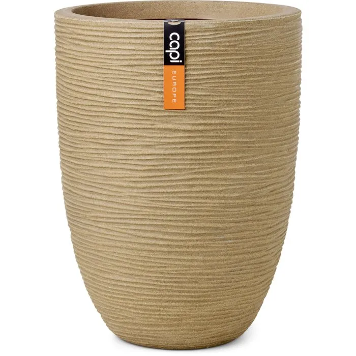CAPI EUROPE Vase bas Rib NL Beige 46x58 cm CAPI EUROPE Vase bas Rib NL Beige 46x58 cm