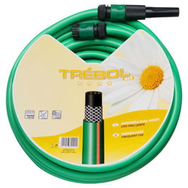 SATURNIA Tuyau vert trèfle tressé 15 mm, 15 m avec accessoires