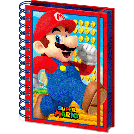 Pyramid International Cahier à spirale A5 Wiro 3D Super Mario Bros. lenticulaire Pyramid International Cahier à spirale A5 Wiro 3D Super Mario Bros. lenticulaire
