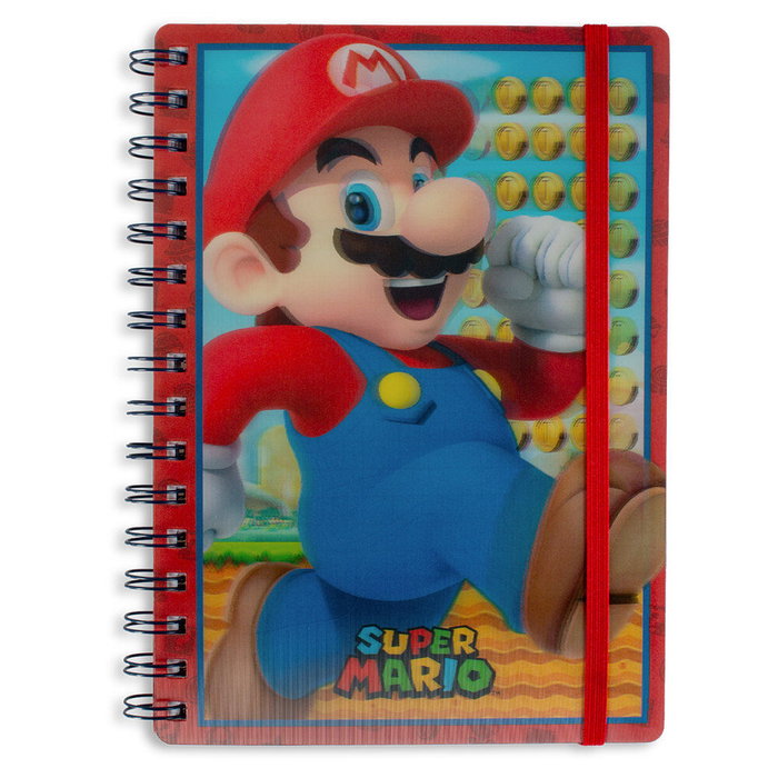 Pyramid International Cahier à spirale A5 Wiro 3D Super Mario Bros. lenticulaire Pyramid International Cahier à spirale A5 Wiro 3D Super Mario Bros. lenticulaire
