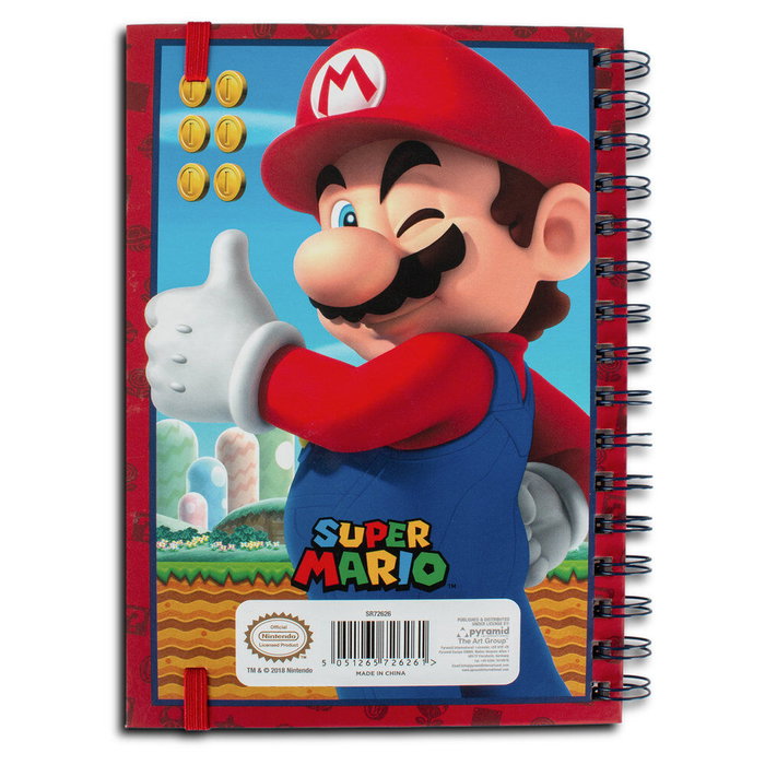 Pyramid International Cahier à spirale A5 Wiro 3D Super Mario Bros. lenticulaire Pyramid International Cahier à spirale A5 Wiro 3D Super Mario Bros. lenticulaire