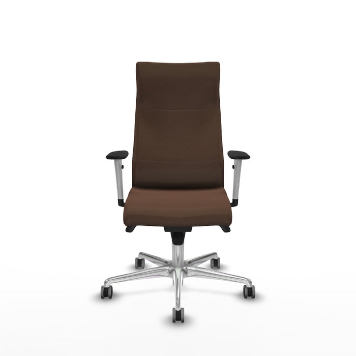 Piqueras Y Crespo Fauteuil de direction Albacete, mécanisme Synchro, tissu Marron foncé
