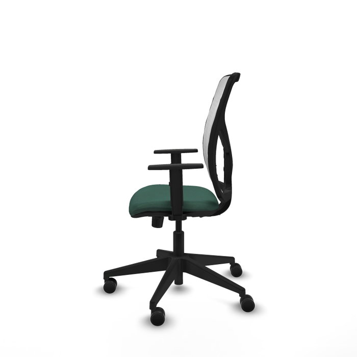Chaise Motilla Synchro 3 positions tissu Vert foncé Maille Blanc Base pyramidale noire Accoudoir 1D Sans appui-tête Roulettes 65mm nylon Chaise Motilla Synchro 3 positions tissu Vert foncé Maille Blanc Base pyramidale noire Accoudoir 1D Sans appui-tête Roulettes 65mm nylon