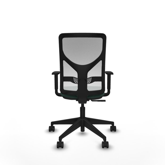 Chaise Motilla Synchro 3 positions tissu Vert foncé Maille Blanc Base pyramidale noire Accoudoir 1D Sans appui-tête Roulettes 65mm nylon Chaise Motilla Synchro 3 positions tissu Vert foncé Maille Blanc Base pyramidale noire Accoudoir 1D Sans appui-tête Roulettes 65mm nylon