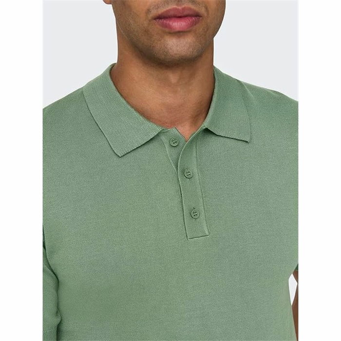 Polo à manches courtes homme Only & Sons Onswyler Life Reg 14 Ss Knit Vert 7,5 ml