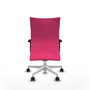 Piqueras Y Crespo Chaise Albacete confidente, Similicuir Rose, Base Blanche, Bras 2D