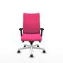 Piqueras Y Crespo Chaise Albacete confidente, Similicuir Rose, Base Blanche, Bras 2D
