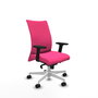 Piqueras Y Crespo Chaise Albacete confidente, Similicuir Rose, Base Blanche, Bras 2D
