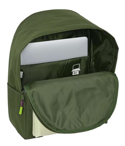 Safta Sac à dos pour ordinateur portable 14,1 pouces Munich - Bright Khaki - 31 x 40 x 16 cm
