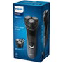 Philips S1142/00 - Tondeuse Série 1000, Noir, 3 Lames rotatives, 45 min d'autonomie, Charge USB, Wet & Dry